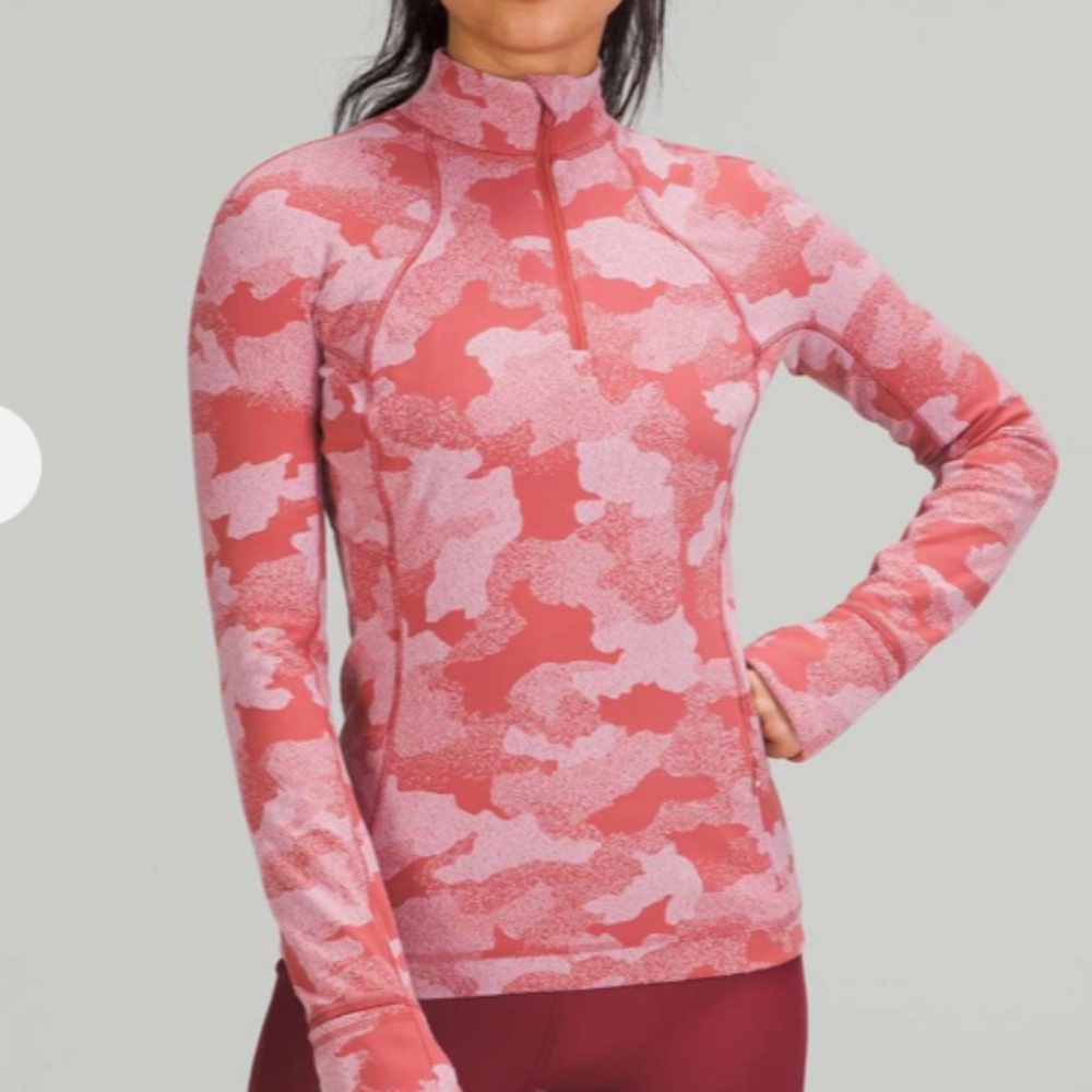 Lululemon Its Rulu Run Half-Zip Heritage Speckle Camo Jacquard Size 2